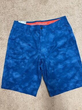 Under Armour Men's Dark Teal Blue Golf Shorts